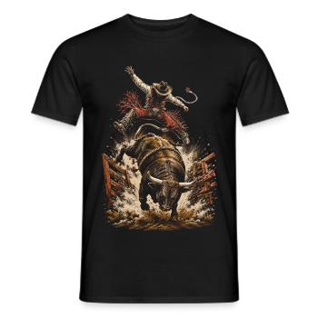 Rodeo Amerikanisch - Männer T-Shirt - Schwarz - Vorne - AI Model Male 178 light (178cm)