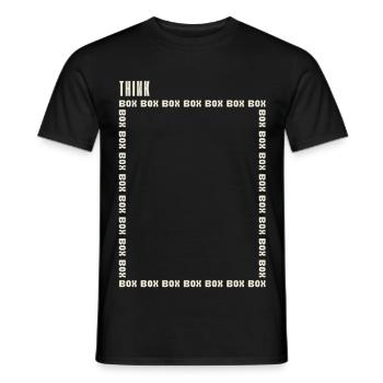 Denken Sie außerhalb der Boxen - Männer T-Shirt - Schwarz - Vorne - AI Model Male 178 light (178cm)
