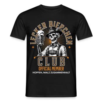 Lecker Bierchen Club - Männer T-Shirt - Schwarz - Vorne - AI Model Male 178 light (178cm)