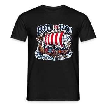 Ro Ro Norvège Viking Ship Football Fan norvégien - T-shirt homme - noir - Devant - AI Model Male 178 light (178cm)