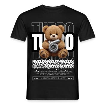 Ours en peluche Performance Turbo Boost - T-shirt homme - noir - Devant - AI Model Male 178 light (178cm)