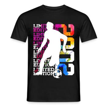 24E ANNIVERSAIRE DE FOOTBALL EN ÉDITION LIMITÉE 2002 - T-shirt homme - noir - Devant - AI Model Male 178 light (178cm)