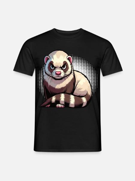 Frettchen Frettchenhalter Frettchenbesitzer - Männer T-Shirt - Schwarz