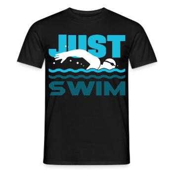Lustige Schwimmer Sprüche & Schwimmverein Design - Männer T-Shirt - Schwarz - Vorne - AI Model Male 178 light (178cm)