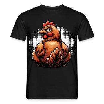 Chickens Chicken Chicken Lover Rooster Chicken Owner - Men's T-Shirt - black - Front - AI Model Male 178 light (178cm)