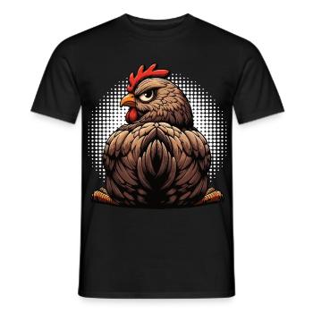 Poulets Poulet Amoureux des poules Coq Propriétaire de poulets - T-shirt homme - noir - Devant - AI Model Male 178 light (178cm)