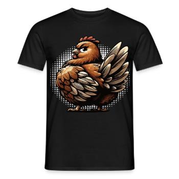 Chickens Chicken Chicken Lover Rooster Chicken Owner - Men's T-Shirt - black - Front - AI Model Male 178 light (178cm)