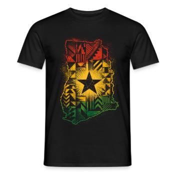 Ghana Ghanese Ghanesisch - Männer T-Shirt - Schwarz - Vorne - AI Model Male 178 light (178cm)