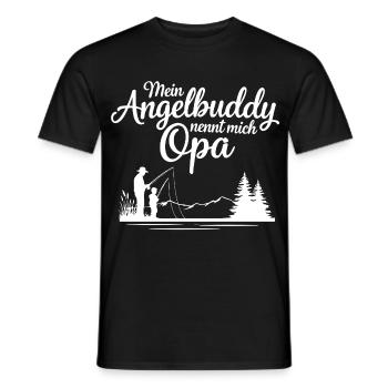 Angeln mit Opa - Männer T-Shirt - Schwarz - Vorne - AI Model Male 178 light (178cm)
