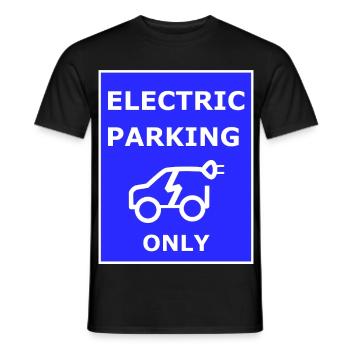Panneau de stationnement électrique - T-shirt homme - noir - Devant - AI Model Male 178 light (178cm)