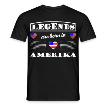 Legenden aus Amerika - Männer T-Shirt - Schwarz - Vorne - AI Model Male 178 light (178cm)