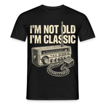 Pas vieux, je suis la radio classique - T-shirt homme - noir - Devant - AI Model Male 178 light (178cm)