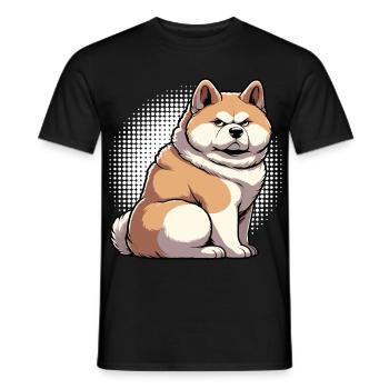 Akita Akita propriétaire Akitas Akita amoureux Akitafan - T-shirt homme - noir - Devant - AI Model Male 178 light (178cm)