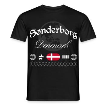 Sonderburg Dänemark Streetwear Reise Souvenir - Männer T-Shirt - Schwarz - Vorne - AI Model Male 178 light (178cm)