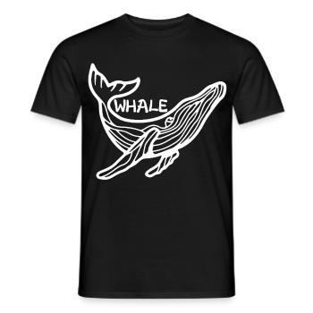 Le géant des océans (blanc) - T-shirt homme - noir - Devant - AI Model Male 178 light (178cm)