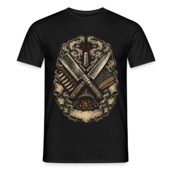 Concours de BBQ - T-shirt homme - noir - Devant - AI Model Male 178 light (178cm)