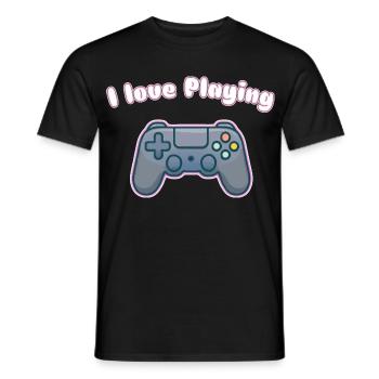 J’adore jouer - Conception de manettes de jeu - T-shirt homme - noir - Devant - AI Model Male 178 light (178cm)