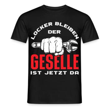 Locker Bleiben Der Geselle Ist Da Handwerker Kfz - Männer T-Shirt - Schwarz - Vorne - AI Model Male 178 light (178cm)