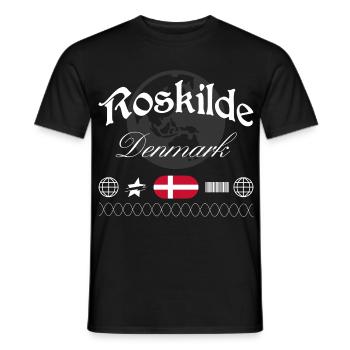 Roskilde Dänemark Streetwear Reise Souvenir - Männer T-Shirt - Schwarz - Vorne - AI Model Male 178 light (178cm)