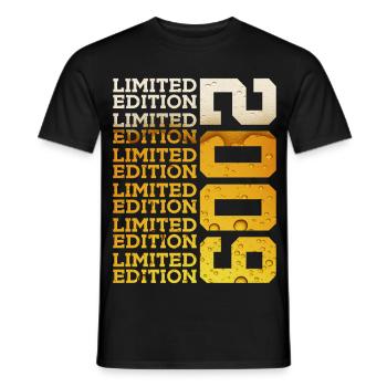 LIMITED EDITION 2009 BEER 17TH BIRTHDAY - Men's T-Shirt - black - Front - AI Model Male 178 light (178cm)