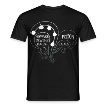 Beauté Blanche Vénéneuse - Millésime du Muguet-de-Vallée - T-shirt homme - noir - Devant - AI Model Male 178 light (178cm)