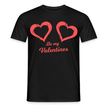 Be my Valentines Herzbrush - Männer T-Shirt - Schwarz - Vorne - AI Model Male 178 light (178cm)