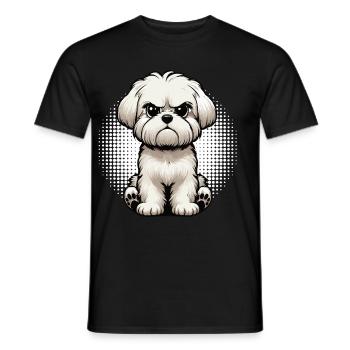 Malteser Propriétaire Maltese Lovers - T-shirt homme - noir - Devant - AI Model Male 178 light (178cm)