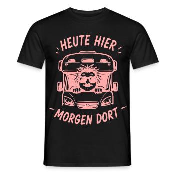 Heute Hier Morgen Dort Bus - Männer T-Shirt - Schwarz - Vorne - AI Model Male 178 light (178cm)