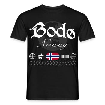 Souvenir de voyage Bodø Norway Streetwear - T-shirt homme - noir - Devant - AI Model Male 178 light (178cm)