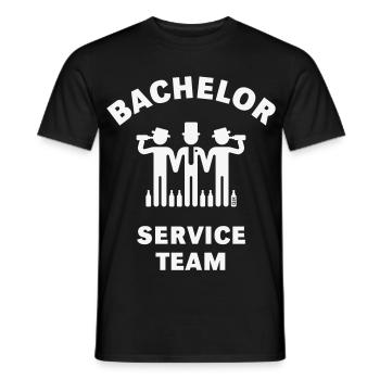 Bachelor Service Team (Groom / Stag Party / White) - Men's T-Shirt - black - Front - AI Model Male 178 light (178cm)