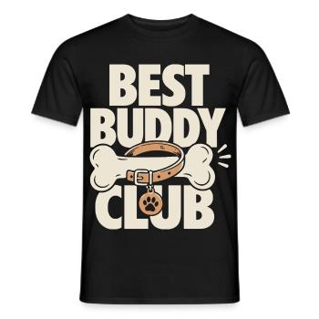 Best Buddy Club Dog Love - Men's T-Shirt - black - Front - AI Model Male 178 light (178cm)