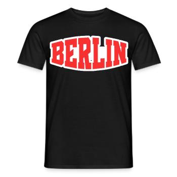 Berlin - Männer T-Shirt - Schwarz - Vorne - AI Model Male 178 light (178cm)
