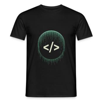 Programmers – Coding Developers & Computer Scientists - Men's T-Shirt - black - Front - AI Model Male 178 light (178cm)