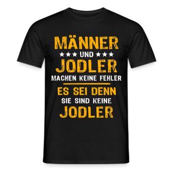 Jodler Jodeln - Männer T-Shirt - Schwarz - Vorne - AI Model Male 178 light (178cm)