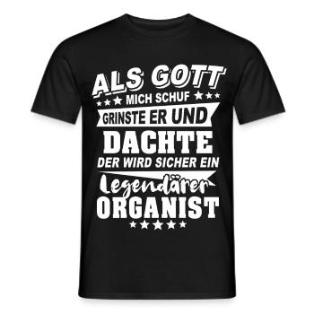 Organist - Männer T-Shirt - Schwarz - Vorne - AI Model Male 178 light (178cm)