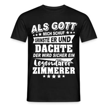 Zimmerer - Männer T-Shirt - Schwarz - Vorne - AI Model Male 178 light (178cm)