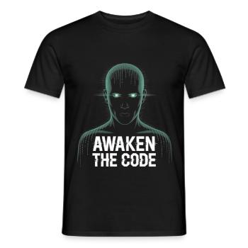 Programmers – Coding Developers & Computer Scientists - Men's T-Shirt - black - Front - AI Model Male 178 light (178cm)
