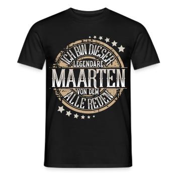 Maarten - Männer T-Shirt - Schwarz - Vorne - AI Model Male 178 light (178cm)