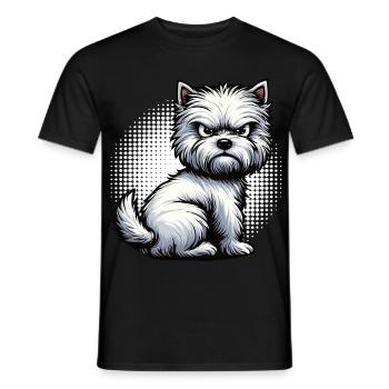 Propriétaire de Westie Westie Terrier des Highlands - T-shirt homme - noir - Devant - AI Model Male 178 light (178cm)