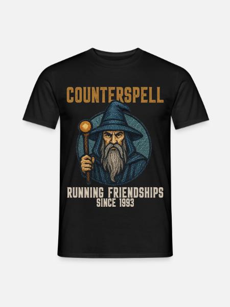 Counterspell Running Friendships Since 1993  - Männer T-Shirt - Schwarz