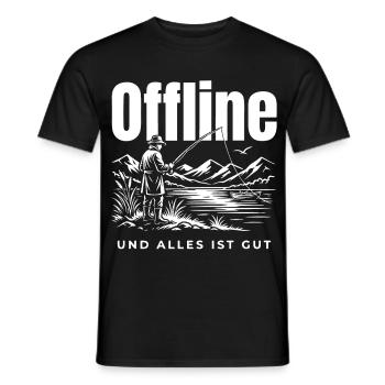 Offline Genuss - Männer T-Shirt - Schwarz - Vorne - AI Model Male 178 light (178cm)