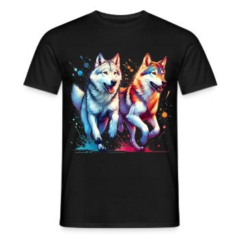 Don Wolfdog - T-shirt homme - noir - Devant - AI Model Male 178 light (178cm)