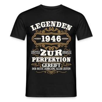 Legenden 1946 Vintage Geschenk zum 80. Geburtstag - Männer T-Shirt - Schwarz - Vorne - AI Model Male 178 light (178cm)
