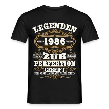 Legenden 1986 Vintage Geschenk zum 40. Geburtstag - Männer T-Shirt - Schwarz - Vorne - AI Model Male 178 light (178cm)