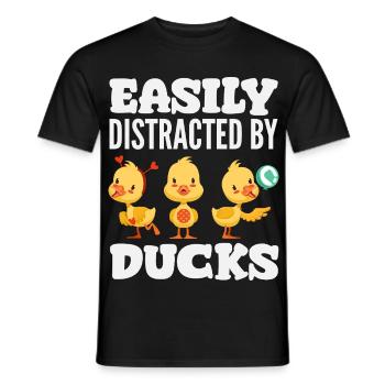 Motifs drôles de canards Citons amoureux de canards - T-shirt homme - noir - Devant - AI Model Male 178 light (178cm)