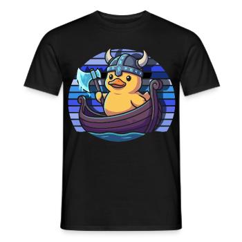 Funny Ducks Motif Ducks Lover Sayings - Men's T-Shirt - black - Front - AI Model Male 178 light (178cm)