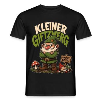 Kleiner Giftzwerg – Frecher Humor Spruch - Männer T-Shirt - Schwarz - Vorne - AI Model Male 178 light (178cm)
