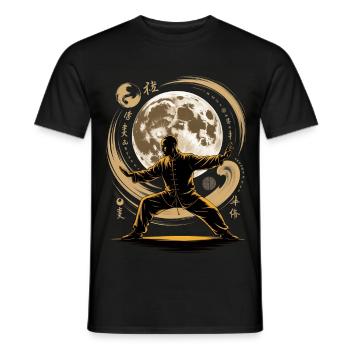 Tai Chi Zen Meditation – Chi Qigong Training - Männer T-Shirt - Schwarz - Vorne - AI Model Male 178 light (178cm)