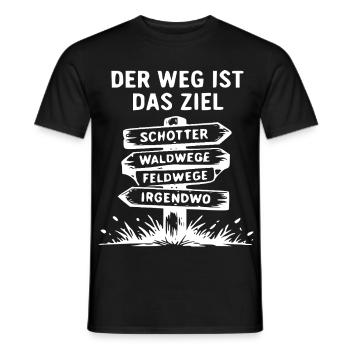 Weg Ist Ziel Signpost Abenteuer - Männer T-Shirt - Schwarz - Vorne - AI Model Male 178 light (178cm)