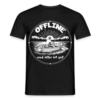 Angeln Natur - Männer T-Shirt - Schwarz - Vorne - AI Model Male 178 light (178cm)
